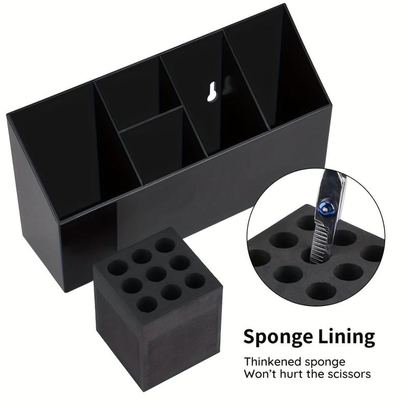 Barber Scissors Holder Rack Salon Hair Cutting Styling Organizer Durable