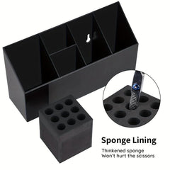 Barber Scissors Holder Rack Salon Hair Cutting Styling Organizer Durable