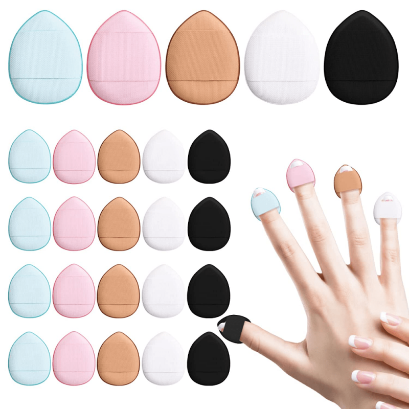 5PCS Mini Finger Puff Set Makeup Sponge Concealer Foundation Detail Puff