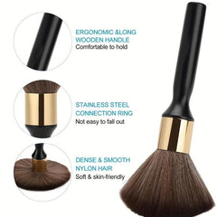 Barber Soft Brush Neck Face Duster Long Handle Hair Cleaning Beard Salon Tool