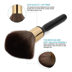 Barber Soft Brush Neck Face Duster Long Handle Hair Cleaning Beard Salon Tool