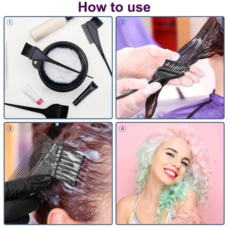 Hair Dye Brush & Bowl Set for Tinting & Coloring Hair