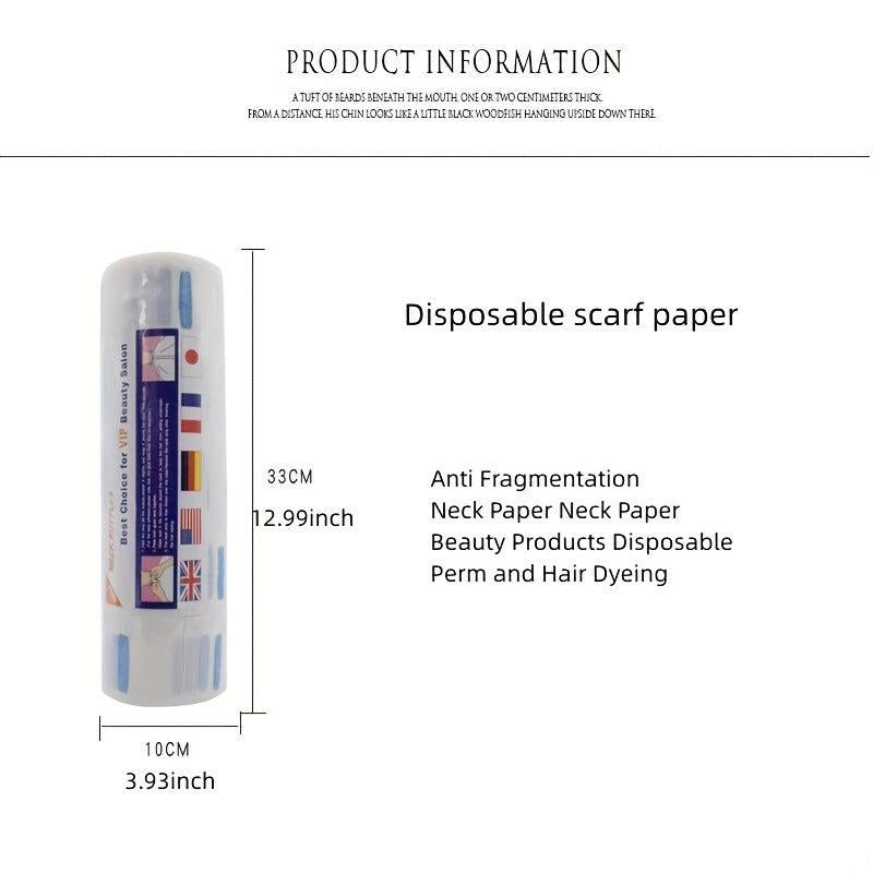 5pcsl Disposable Barber Neck Strip Stretchy Paper Neck Band