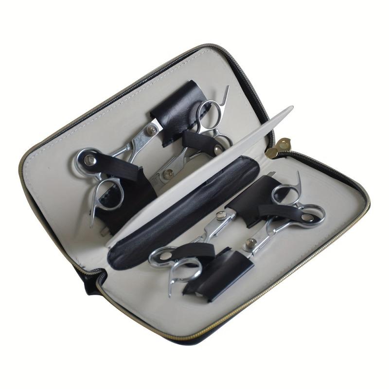 Hair Scissors Bag Stylist Holder PU Leather Case