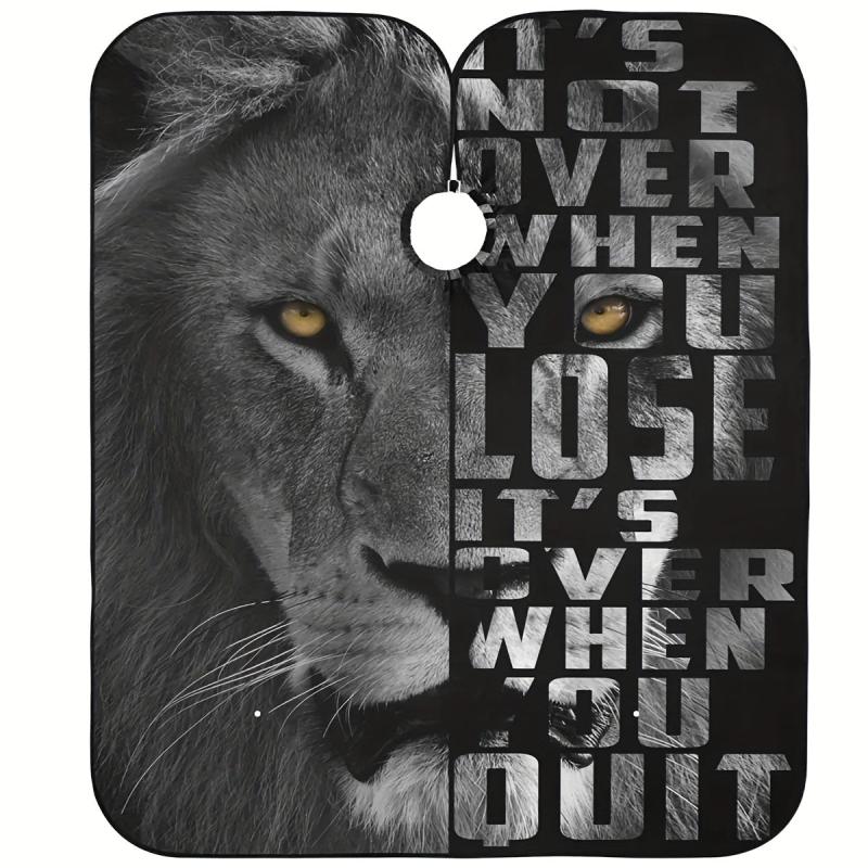 Lion Pattern Hair Cutting Apron Waterproof Shaving Cloth