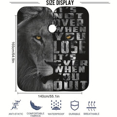 Lion Pattern Hair Cutting Apron Waterproof Shaving Cloth