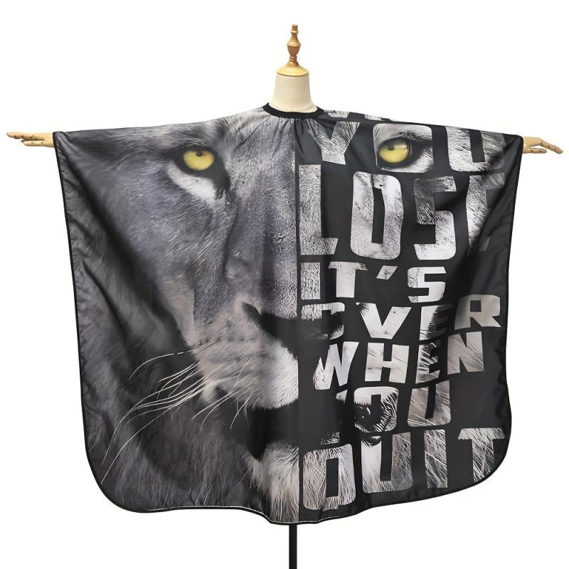 Lion Pattern Hair Cutting Apron Waterproof Shaving Cloth