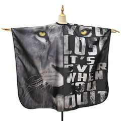 Lion Pattern Hair Cutting Apron Waterproof Shaving Cloth