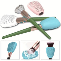 Silicone Makeup Brush Covers & Cleaning Pad Set