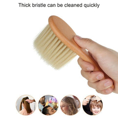 Wooden Hair Brush Neck Face Duster Brush Soft Sweeping Styling Tools