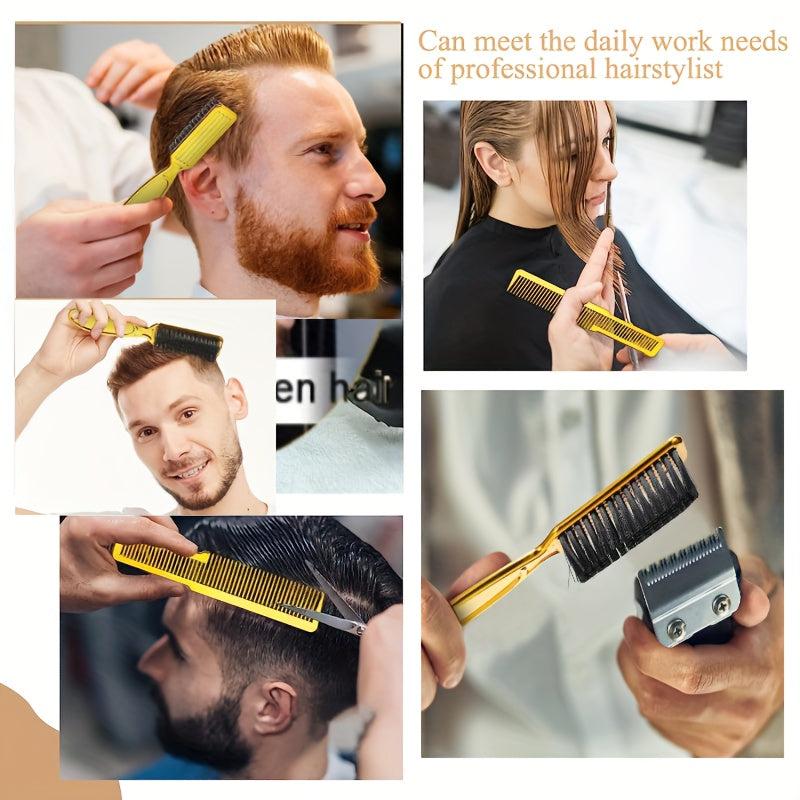 Professional Hair Styling Comb & Cleaning Brush Set