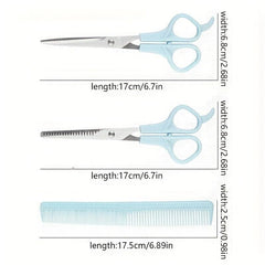 3pcs Hairdressing Scissors Set Hair Cutting Scissors Shears Kit Stainless Steel