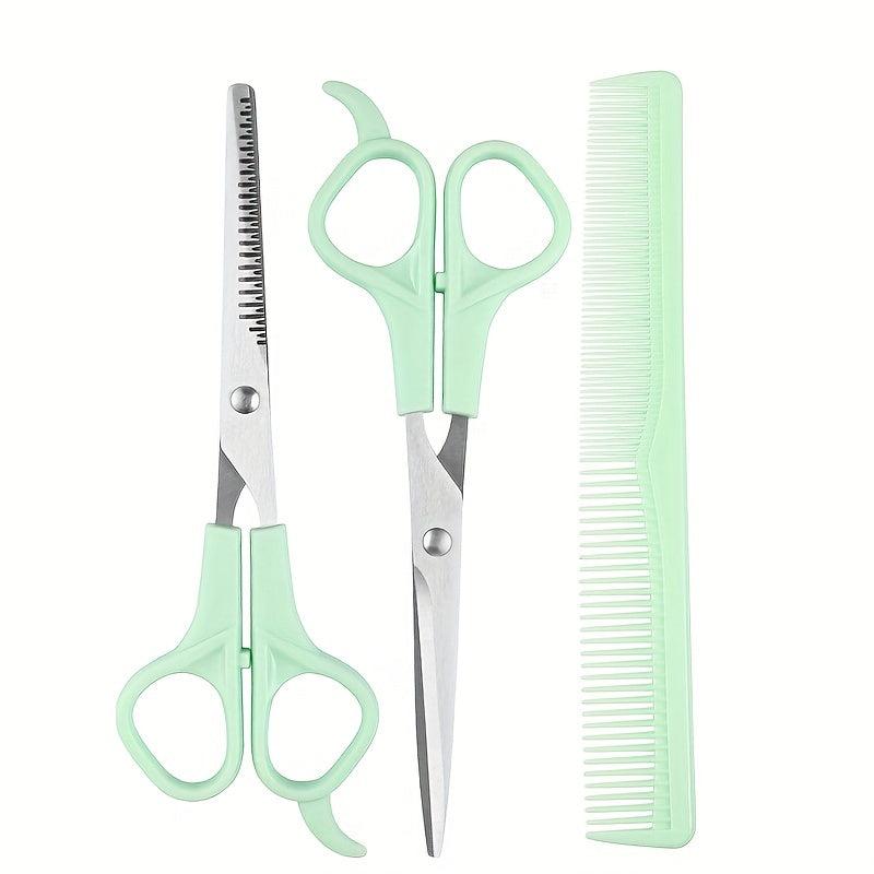 3pcs Hairdressing Scissors Set Hair Cutting Scissors Shears Kit Stainless Steel