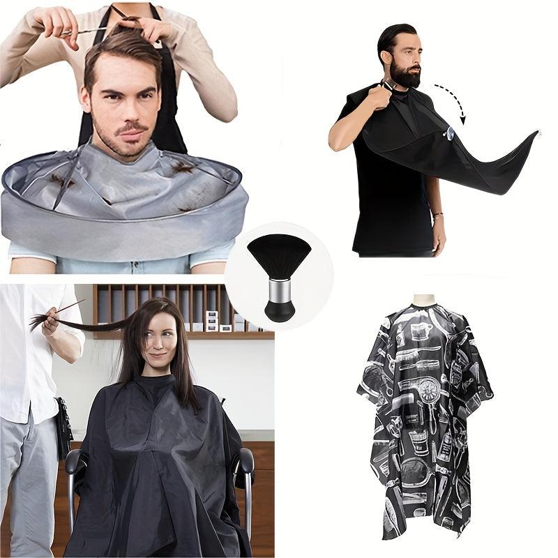 5pcs Hair Cutting Cape Neck Duster Brush Barber Cape Beard Bib Apron