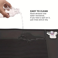 Barber Organizer Mat Salon Barbershop Work Station Pads Clipper Counter Mat