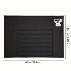 Barber Organizer Mat Salon Barbershop Work Station Pads Clipper Counter Mat