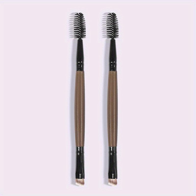 Makeup Brush Set for Eyebrow and Eyeliner, 2-in-1 Double Ended Design