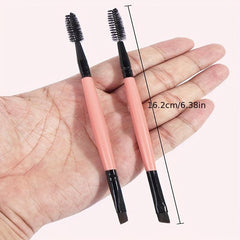 Makeup Brush Set for Eyebrow and Eyeliner, 2-in-1 Double Ended Design