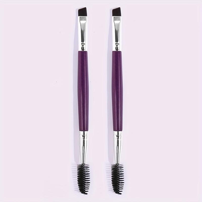 Makeup Brush Set for Eyebrow and Eyeliner, 2-in-1 Double Ended Design