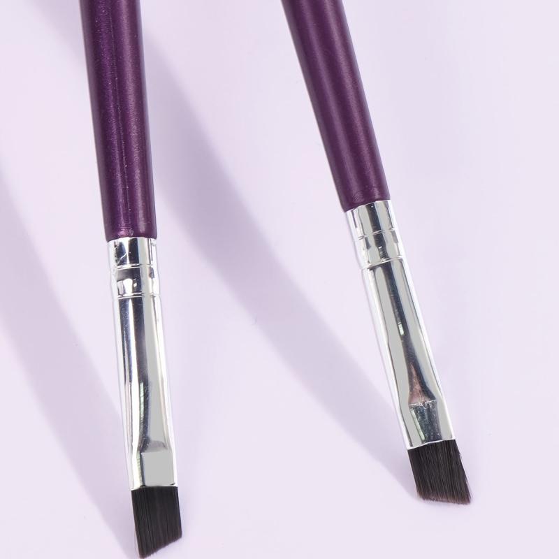 Makeup Brush Set for Eyebrow and Eyeliner, 2-in-1 Double Ended Design