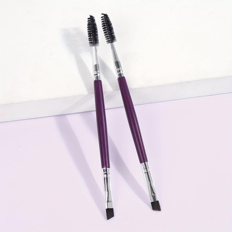 Makeup Brush Set for Eyebrow and Eyeliner, 2-in-1 Double Ended Design