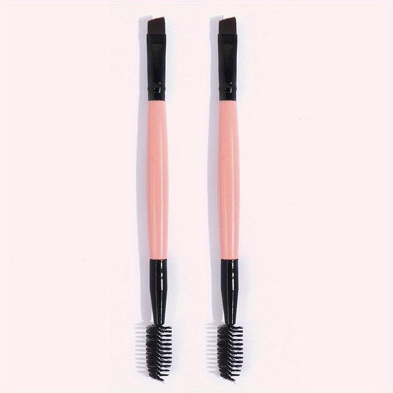 Makeup Brush Set for Eyebrow and Eyeliner, 2-in-1 Double Ended Design