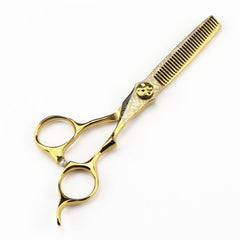 15 24 Cm Golden Damascus Hair Cutting Scissors Hair Thinning Shears