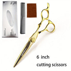 15 24 Cm Golden Damascus Hair Cutting Scissors Hair Thinning Shears