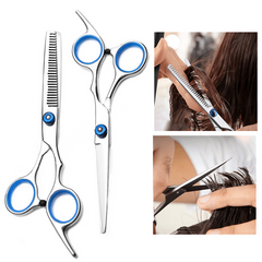 Professional Hair Cutting Scissors Set - Razor and Thinning Shears Included