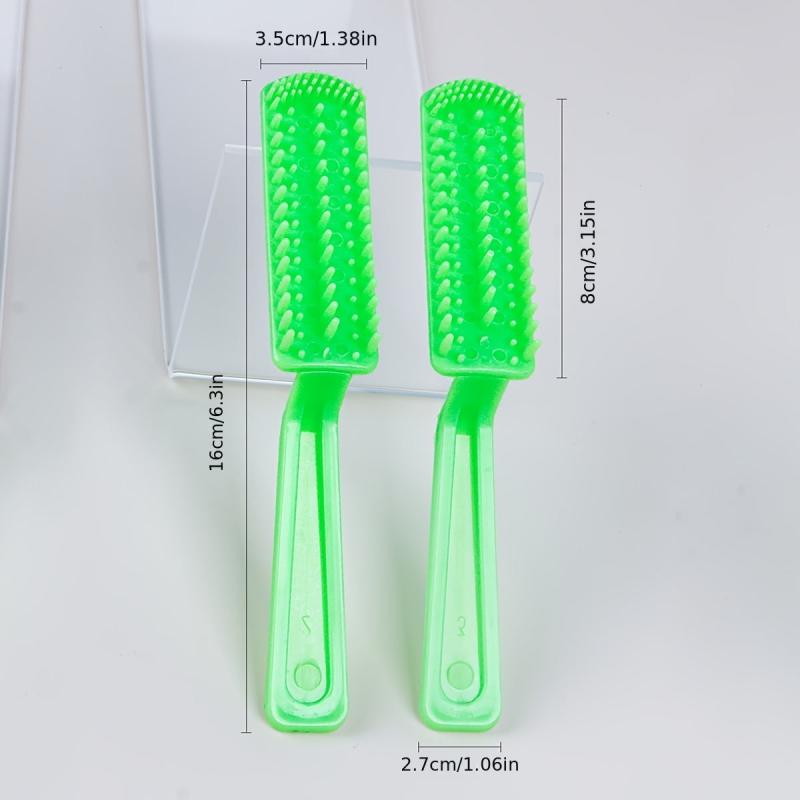 2pcs Green Hairdressing Comb Hair Dyeing Brush