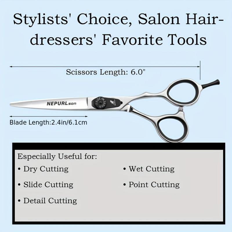 Classic 15 24 Cm Haircut Scissors Silvery Hair Cutting Scissors
