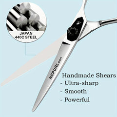 Classic 15 24 Cm Haircut Scissors Silvery Hair Cutting Scissors