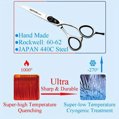 Classic 15 24 Cm Haircut Scissors Silvery Hair Cutting Scissors