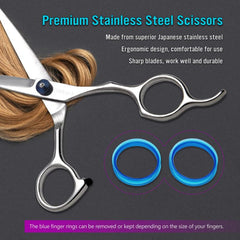 16.5 cm Stainless Steel Hair Cutting Scissors for Salon and Home Use