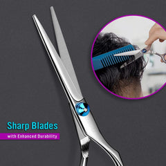 16.5 cm Stainless Steel Hair Cutting Scissors for Salon and Home Use