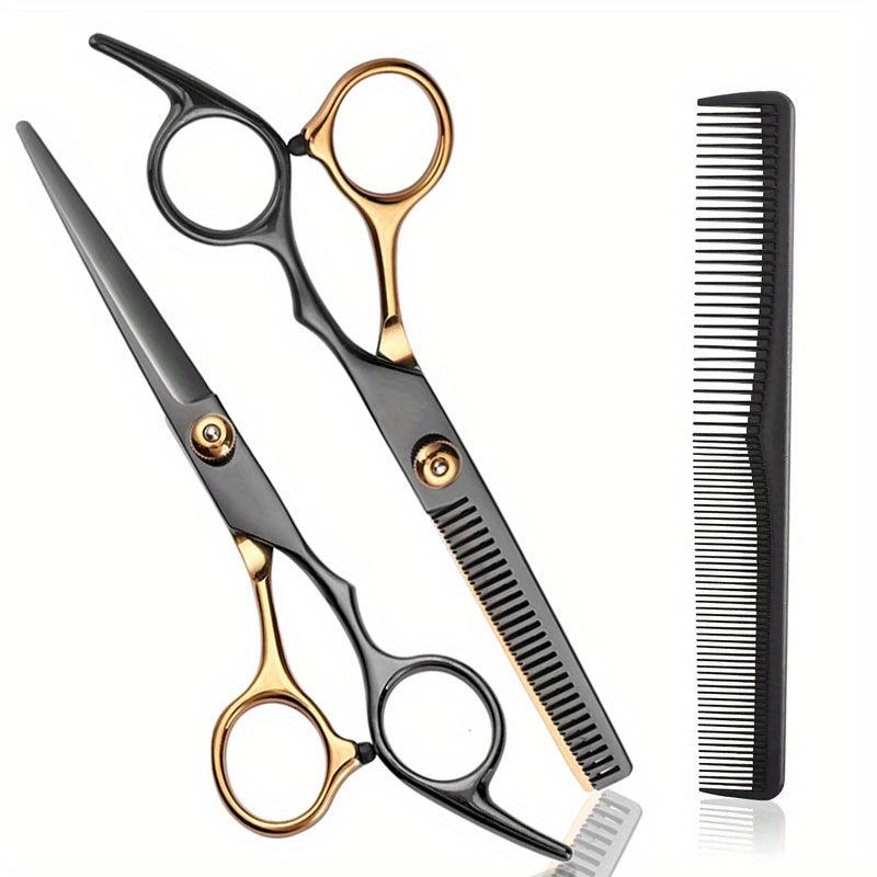 Hair Cutting Thinning Shears Stainless Steel Hairdressing Scissors with Comb