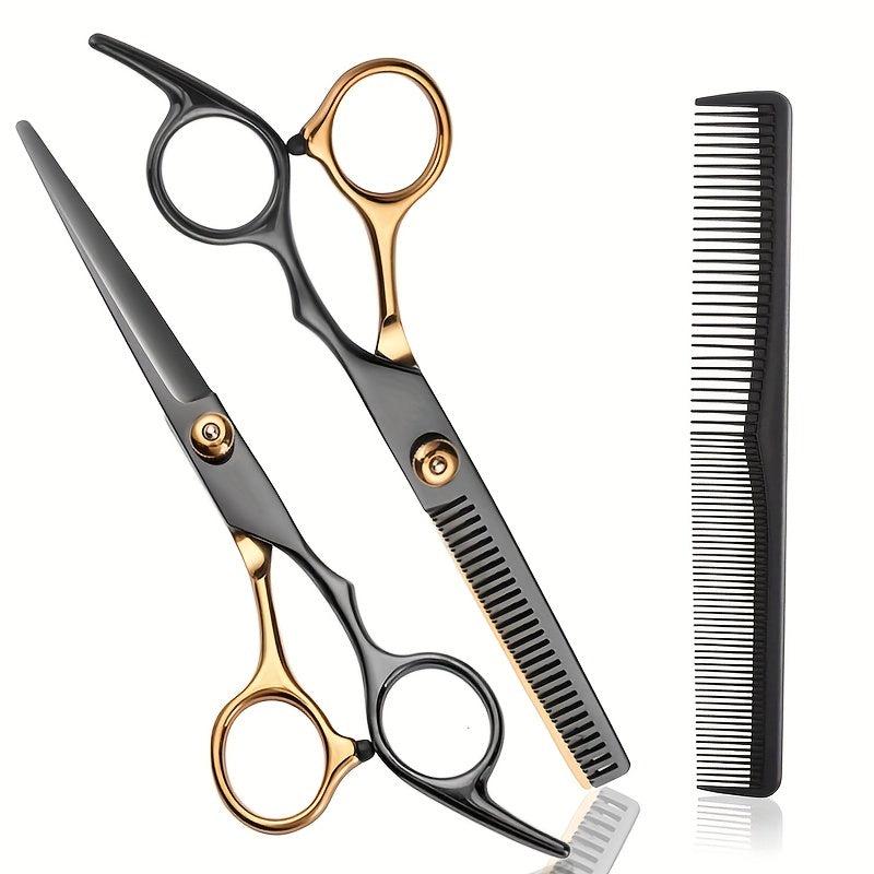 Hair Cutting Thinning Shears Stainless Steel Hairdressing Scissors with Comb