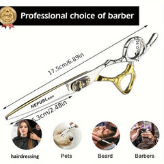15 24 Cm Golden Hair Cutting Scissors Thinning Shears Professional Barber Salon