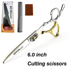 15 24 Cm Golden Hair Cutting Scissors Thinning Shears Professional Barber Salon