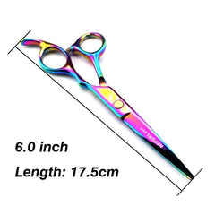 15 24 Cm Hair Scissors Set Flat Scissors Thinning Shears Bag Clip Adjusting Pink