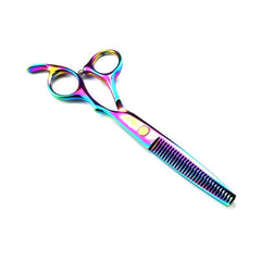 15 24 Cm Hair Scissors Set Flat Scissors Thinning Shears Bag Clip Adjusting Pink