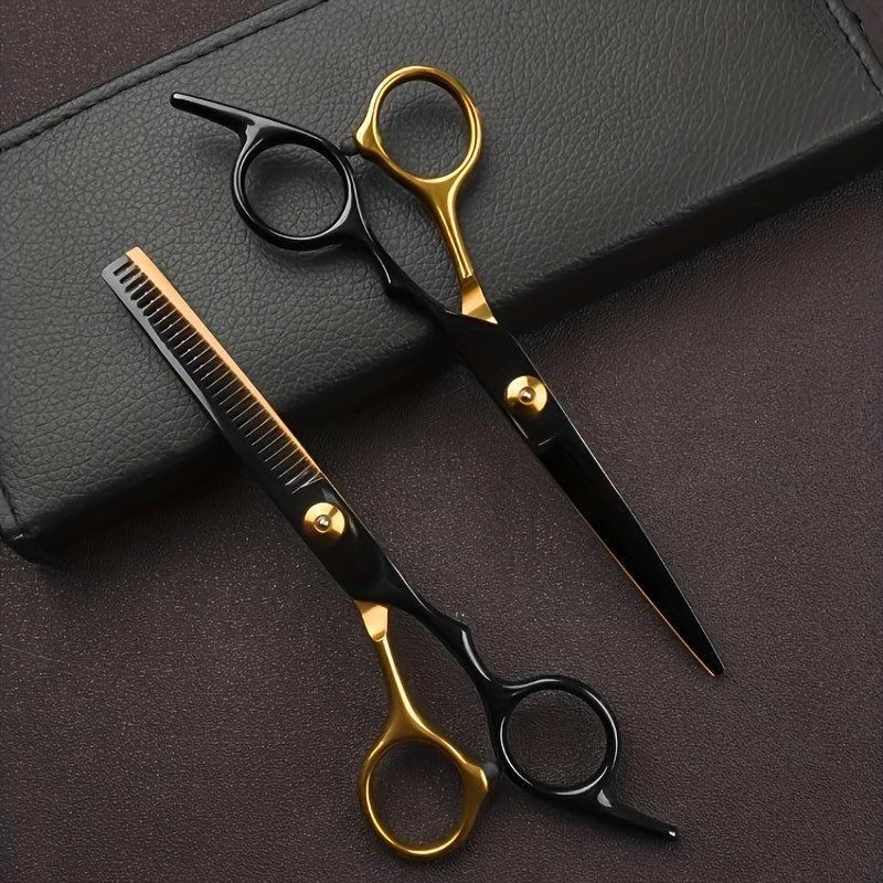 Golden Hairdressing Scissors Stainless Steel Hair Cutting Shears