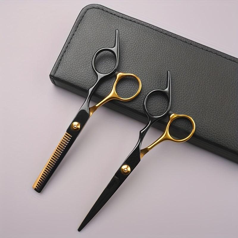 Golden Hairdressing Scissors Stainless Steel Hair Cutting Shears