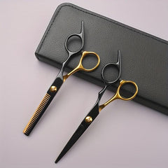 Golden Hairdressing Scissors Stainless Steel Hair Cutting Shears