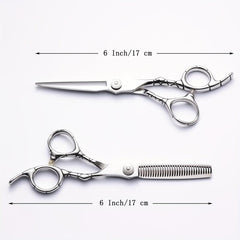15 Hair Cutting Scissors Stainless Steel Shears Set Thinning Scissors