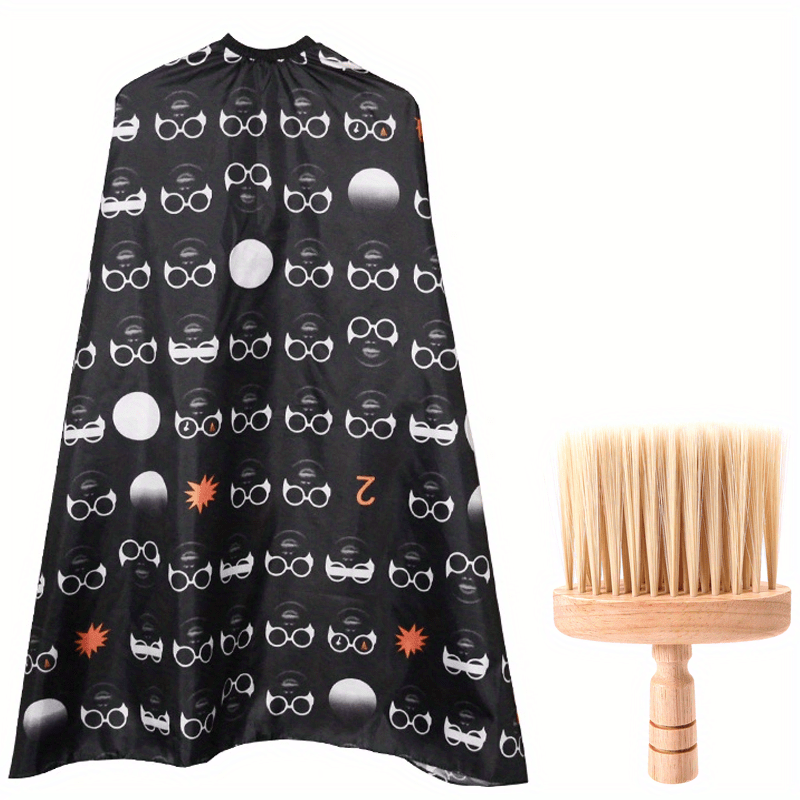 Hair Cutting Cape With Neck Dust Brush