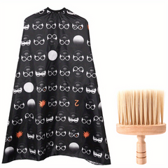 Hair Cutting Cape With Neck Dust Brush