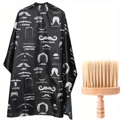 Hair Cutting Cape With Neck Dust Brush
