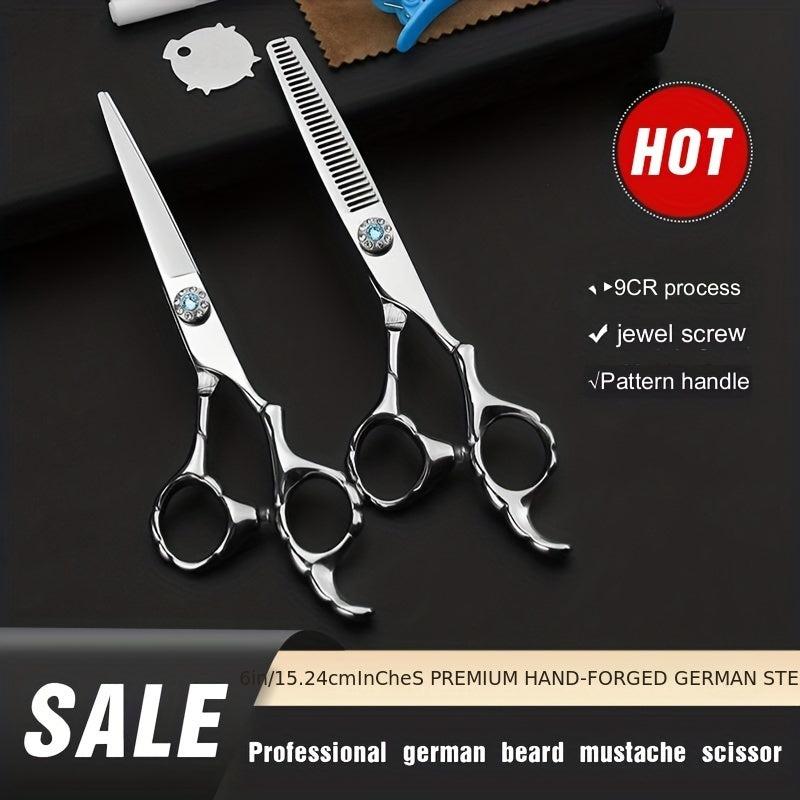 Pro Hair Scissors Stainless Steel Hair & Beard Scissors Convenient Adjustment