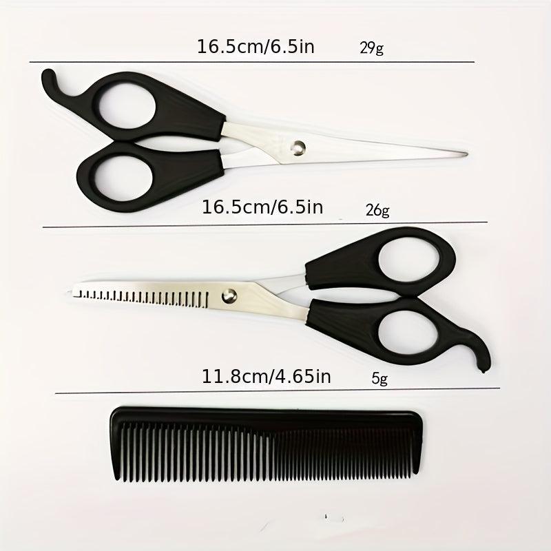 3pcs Stainless Steel Hairdressing Scissors Set with Comb